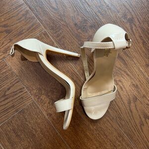 Classic Cream Ankle Strap Stiletto Sandals